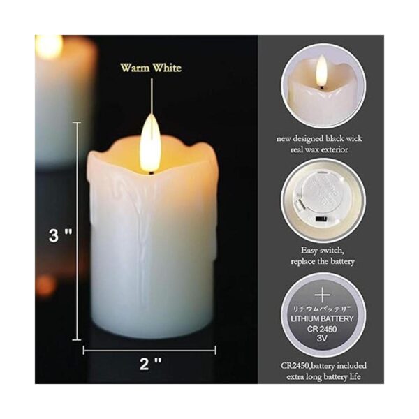 Homemory Velas votivas sin llama con temporizador remoto_2