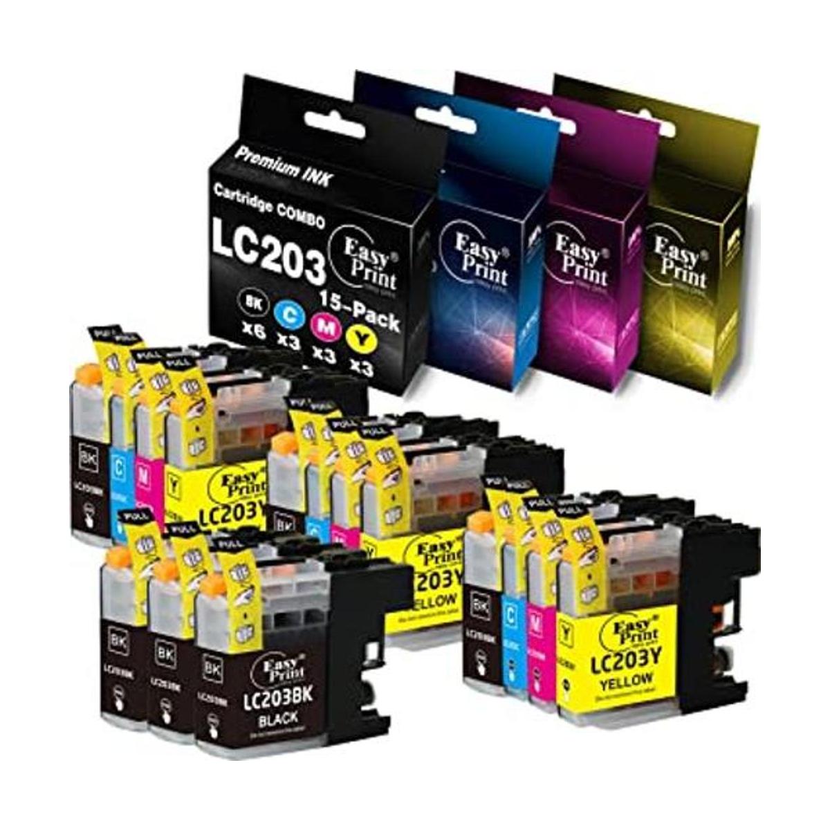 EASYPRINT 6B3C3M3Y Compatible con LC203XL LC201XL