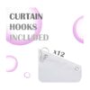 Jinchan Cortina para regadera impermeable para baño