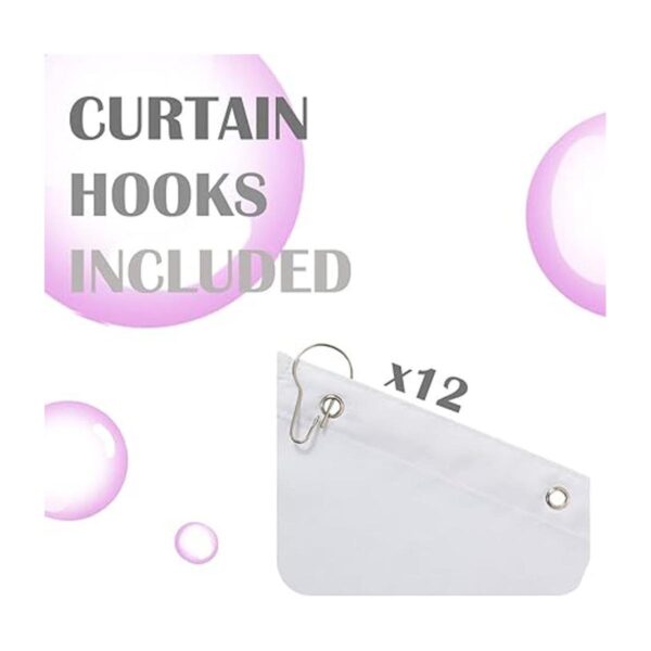 Jinchan Cortina para regadera impermeable para baño