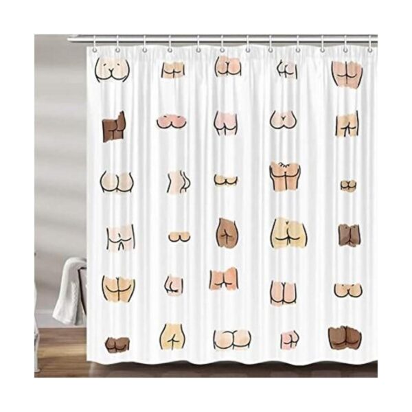 JAWO Divertida cortina de ducha para baño divertido juego