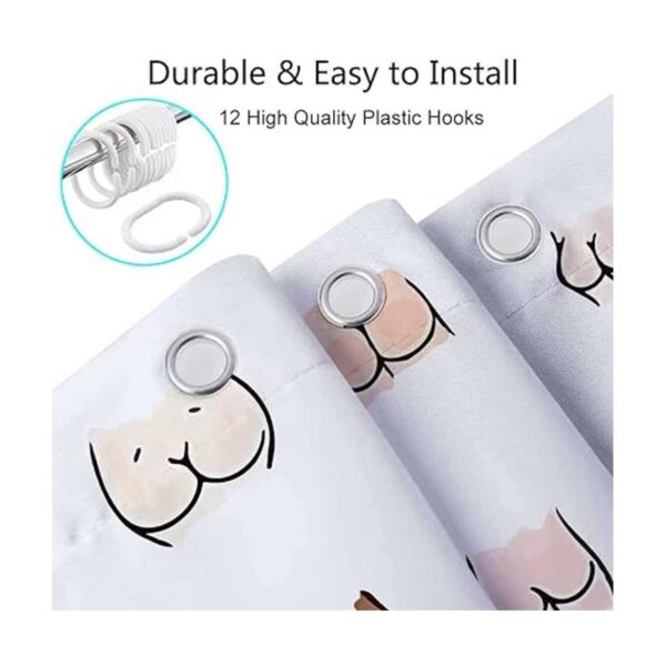 JAWO Divertida cortina de ducha para baño divertido juego