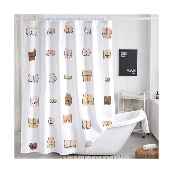 JAWO Divertida cortina de ducha para baño divertido juego