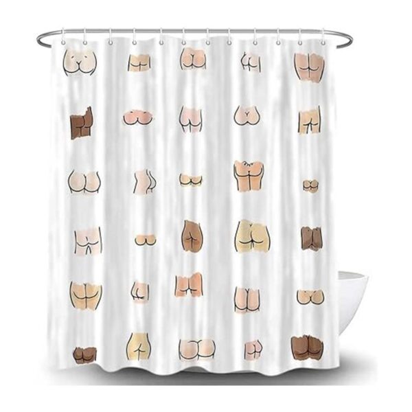 JAWO Divertida cortina de ducha para baño divertido juego