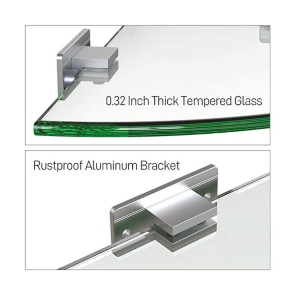 GeekDigg Paquete de 2 estantes de cristal para ducha_4