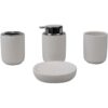 Home Basics Juego de accesorios de baño de cerámica 4