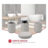 Home Basics Juego de accesorios de baño de cerámica 4