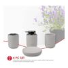 Home Basics Juego de accesorios de baño de cerámica 4