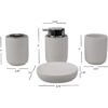 Home Basics Juego de accesorios de baño de cerámica 4