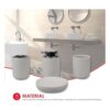 Home Basics Juego de accesorios de baño de cerámica 4