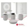Home Basics Juego de accesorios de baño de cerámica 4