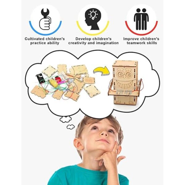 Juego de 4 juegos de STEM kits de construcción de madera_2