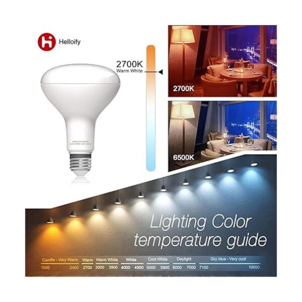 Helloify BR30 Bombilla LED de inundación 9 W equivalente_2