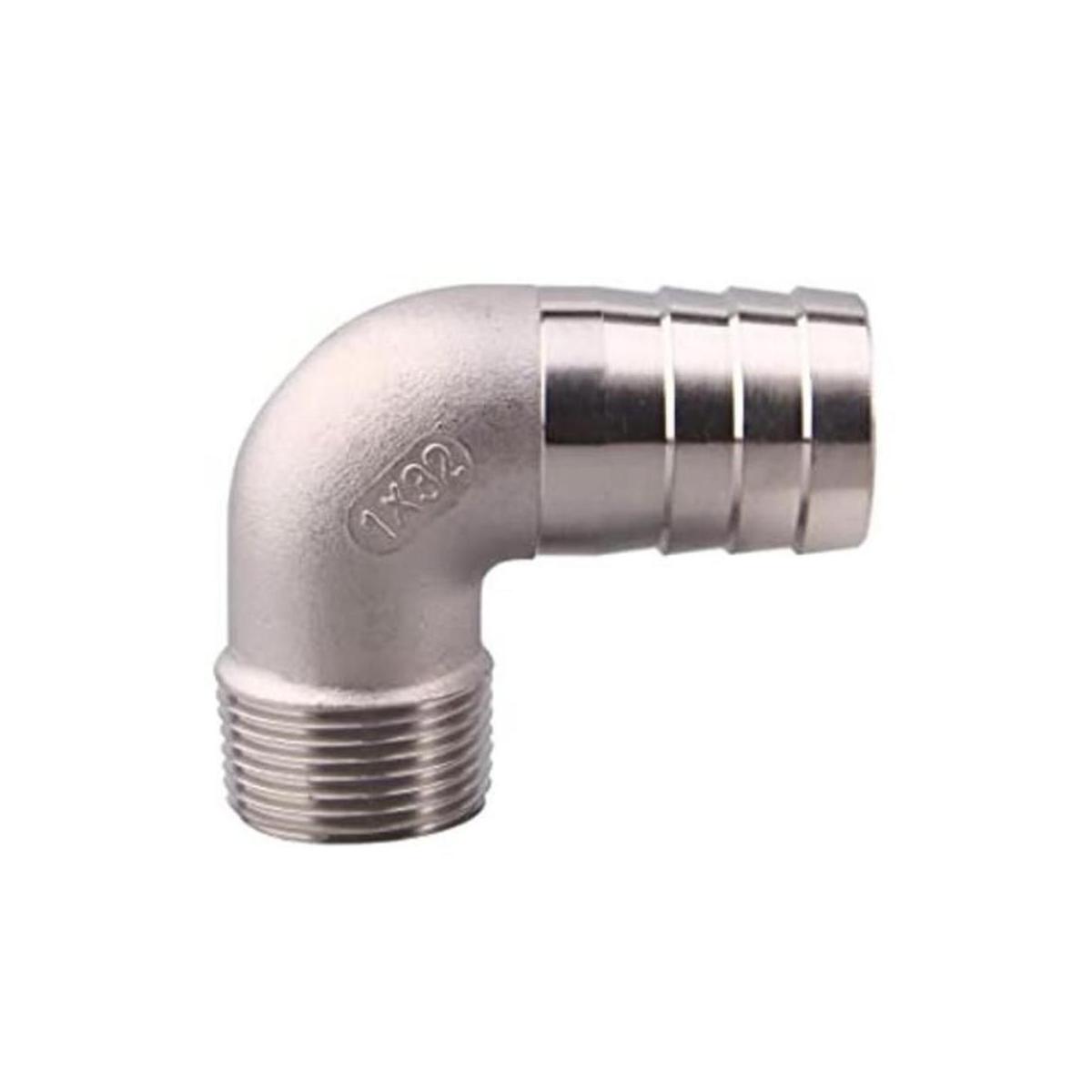 DERPIPE 114 manguera de púas x 1 macho NPT acero