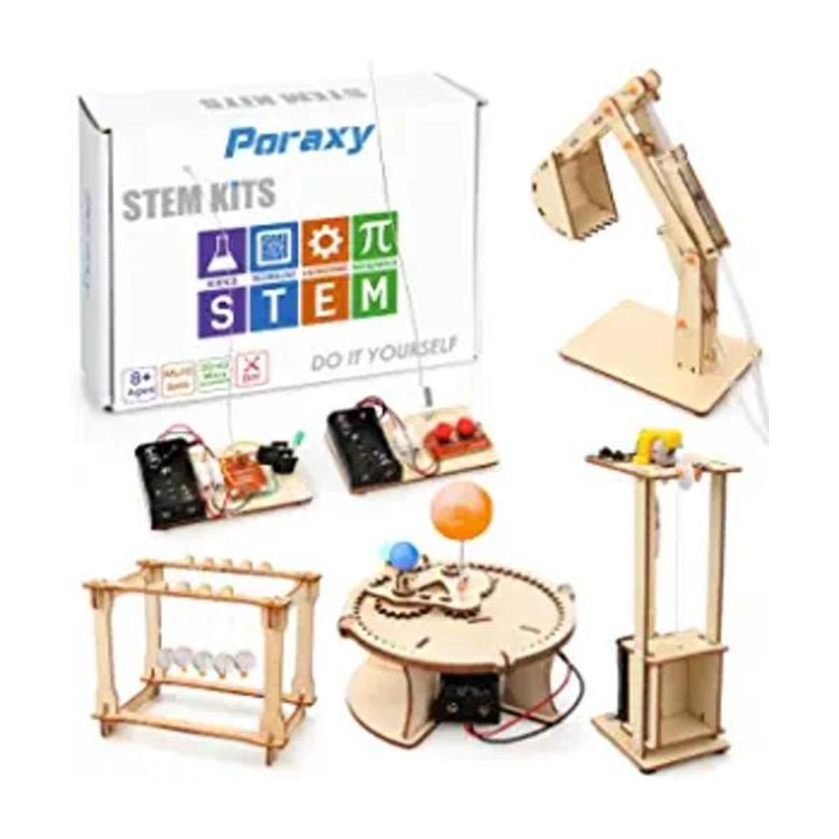 Juego de 5 kits STEM kits de construcción de madera