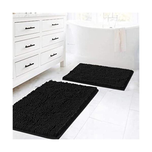 Juego de tapetes de baño de microfibra afelpada_1