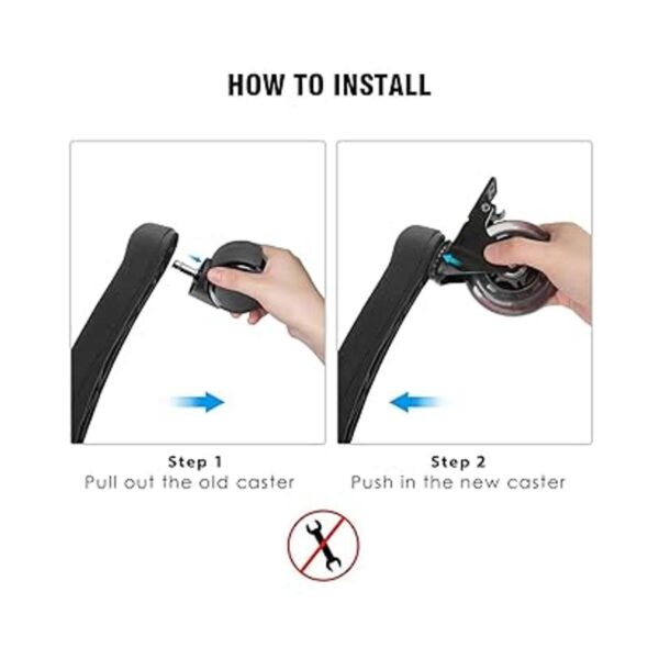 Hirate Juego de 5 ruedas para silla 3 con frenos 2 sin_2