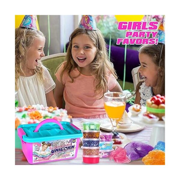 FunKidz Juego de masa viscosa de unicornio para niñas_6