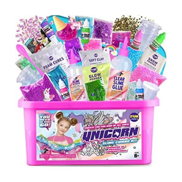 FunKidz Juego de masa viscosa de unicornio para niñas_1