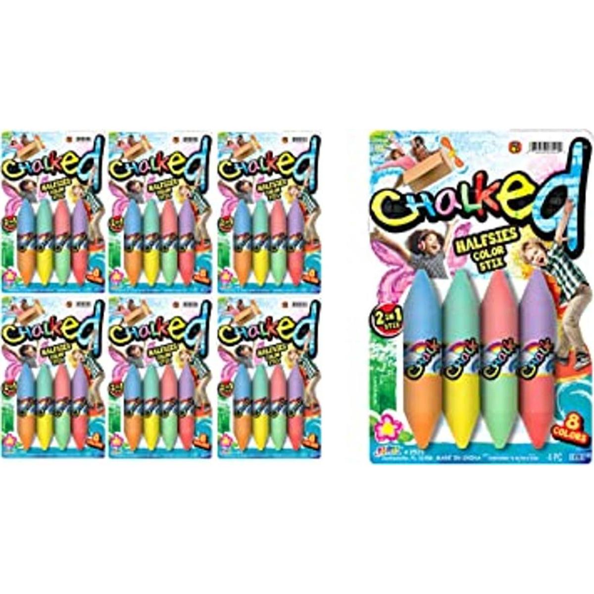 JARU Pizarra de tiza lavable 6 paquetes de 8 colores.