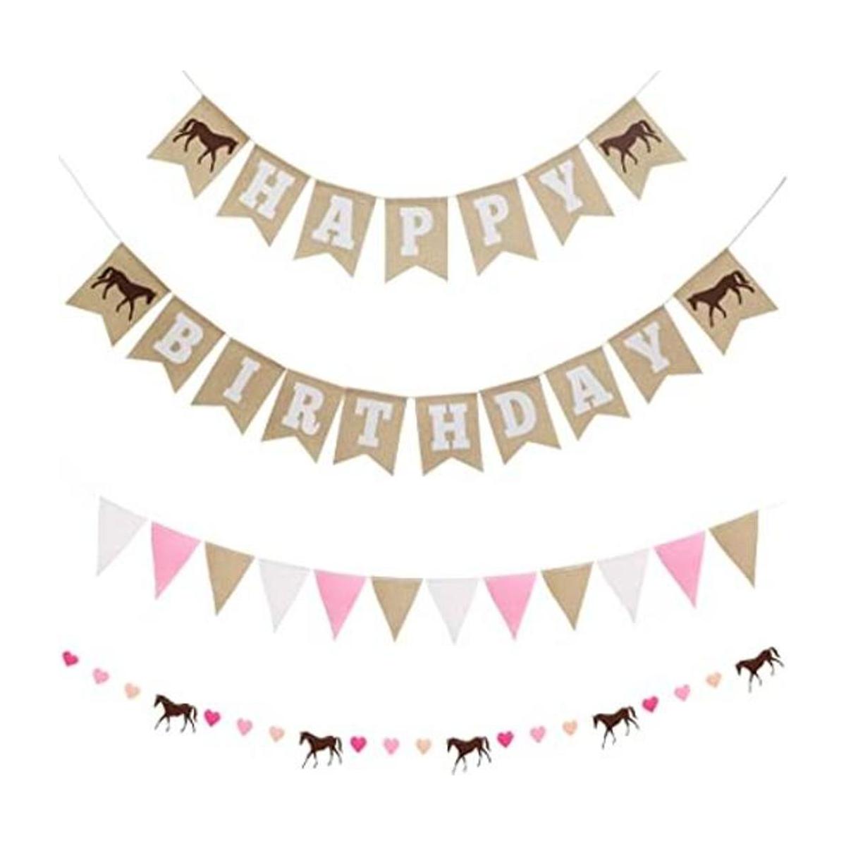 Suministros para fiesta de cumpleaños de caballos