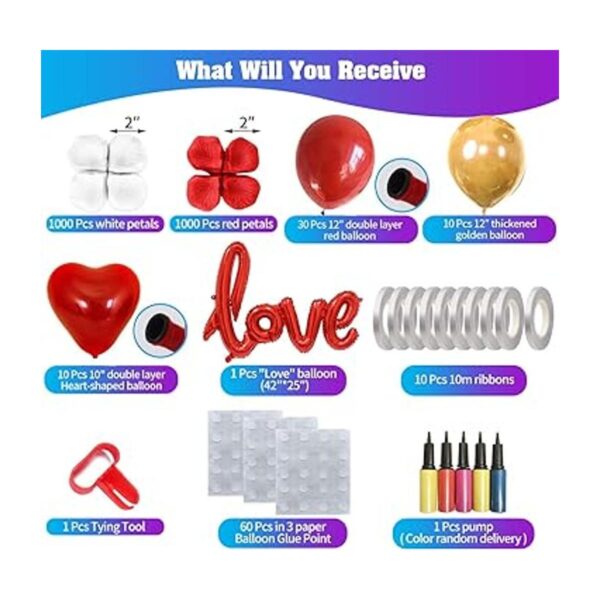 Kit de 50 globos de amor y globos de corazón y 2000_2