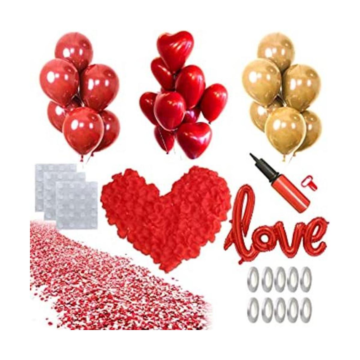 Kit de 50 globos de amor y globos de corazón y 2000