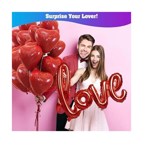 Kit de 50 globos de amor y globos de corazón y 2000_6