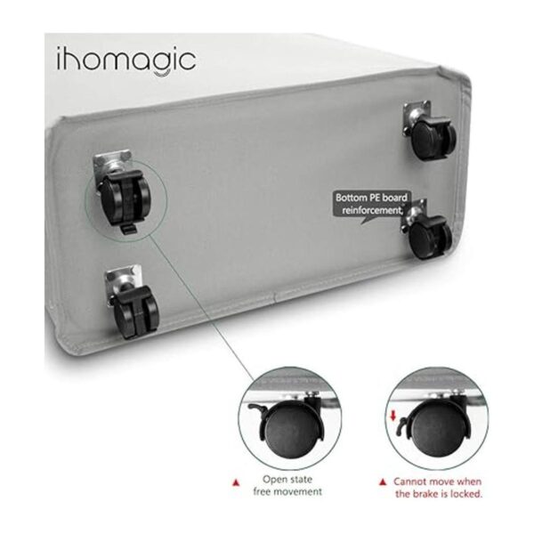 IHOMAGIC Cesta de lavandería delgada con ruedas cesta de