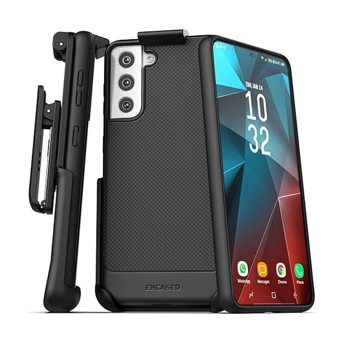 Carcasa diseñada para Samsung Galaxy S21 Plus con clip