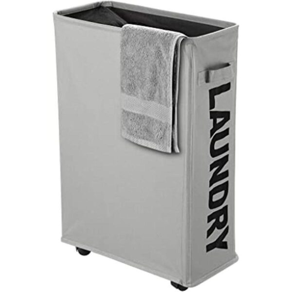 IHOMAGIC Cesta de lavandería delgada con ruedas cesta de