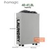IHOMAGIC Cesta de lavandería delgada con ruedas cesta de