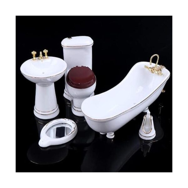 Juego de baño de porcelana en miniatura de 112 5 piezas