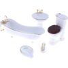 Juego de baño de porcelana en miniatura de 112 5 piezas