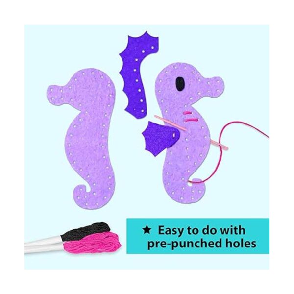 KRAFUN Kit de costura de animales marinos de sirena para_6