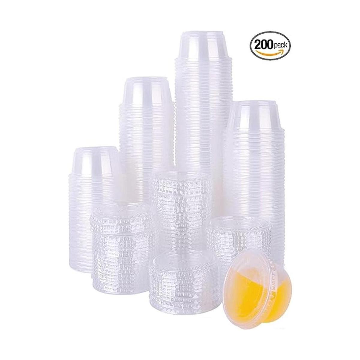 TashiBox Paquete de 200 vasos desechables de plástico de 2