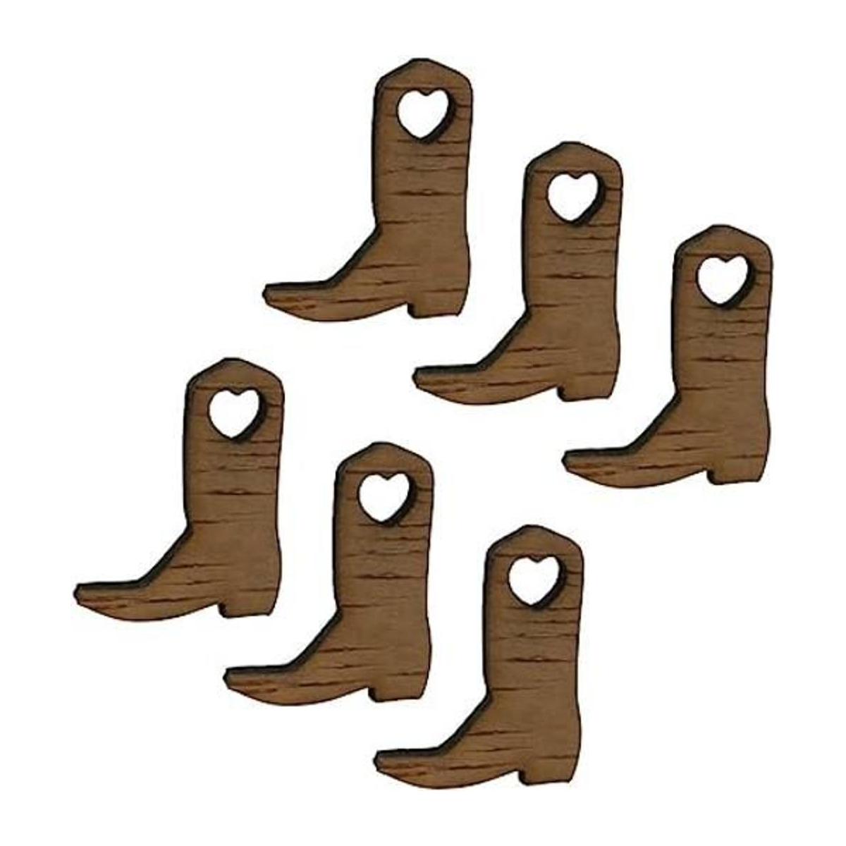 SUPVOX 100 piezas de recortes de madera sin terminar botas