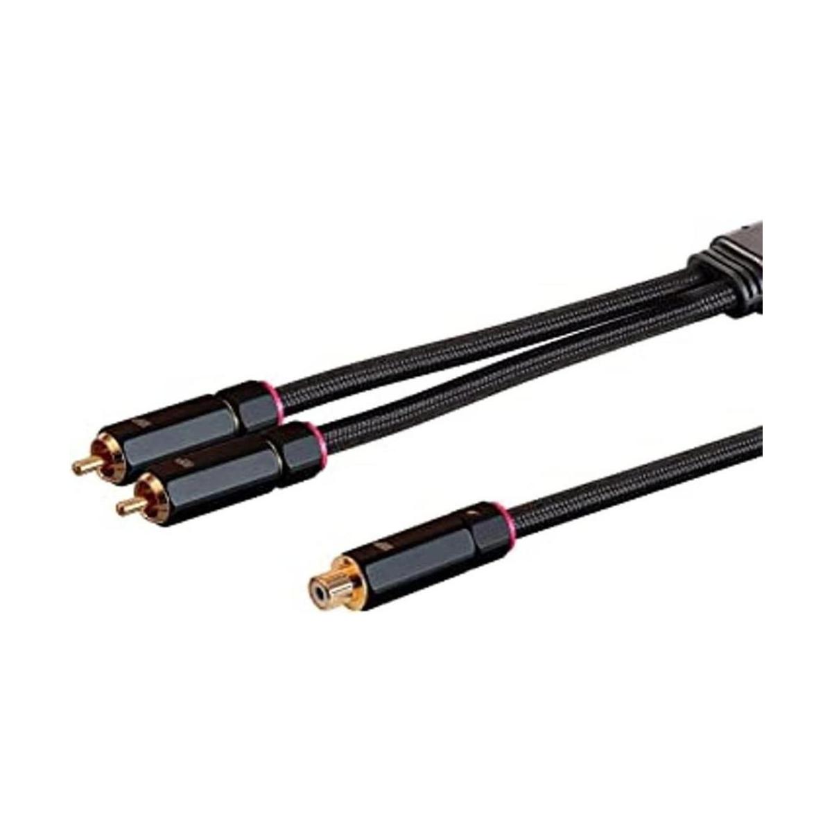 Monoprice Adaptador en Y RCA de 2 macho a 1 hembra 12
