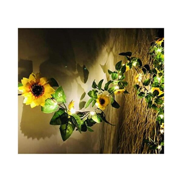 Fielegen Guirnalda de 20 luces LED artificiales de girasol_1