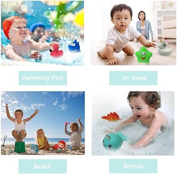 Jomyfant Juguetes de baño 8 paquetes de juguetes de goma_5