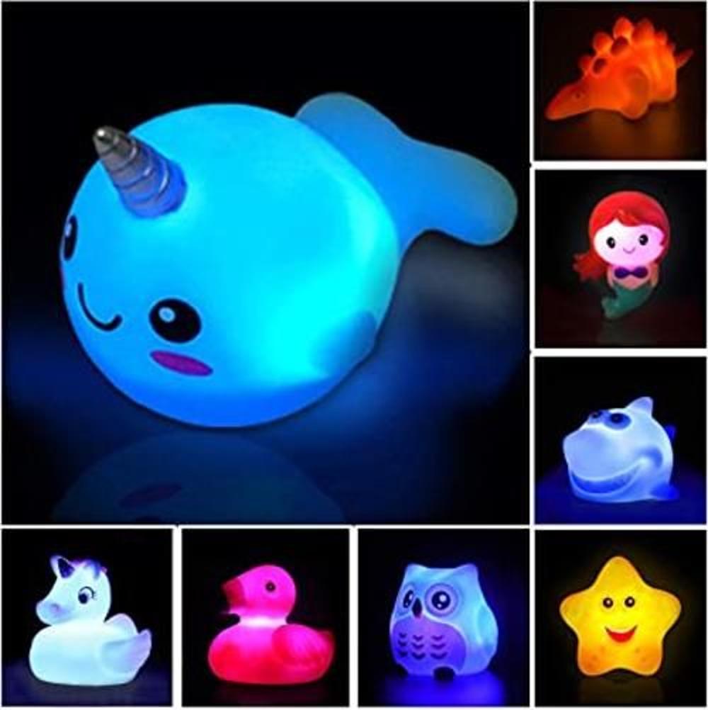 Jomyfant Juguetes de baño 8 paquetes de juguetes de goma