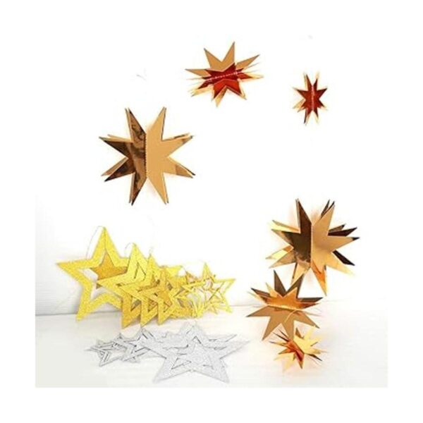 Decor365 Guirnalda de estrellas dorada diseño de_2