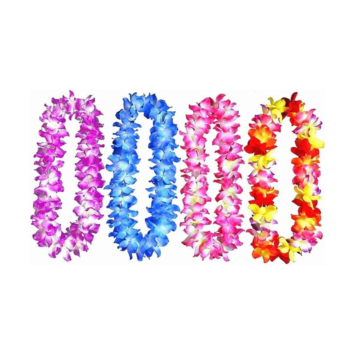 Guirnalda hawaiana de baile Hula Leis con flores