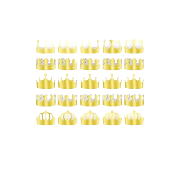 TUPARKA 30 piezas de corona de papel coronas doradas de_1