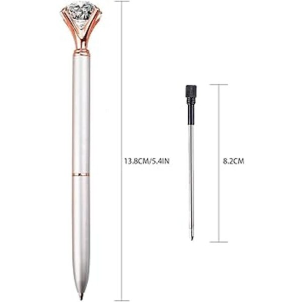 LONGKEY Bolígrafos de diamante de cristal grande para_3