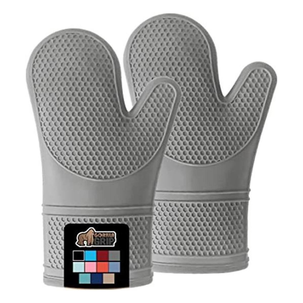 Gorilla Grip Juego de guantes de horno de silicona