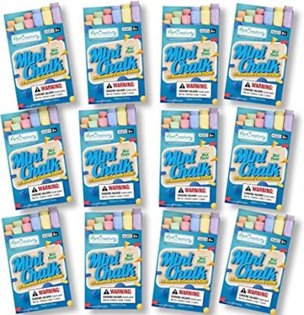 ArtCreativity Mini juego de tiza para niños 12 cajas