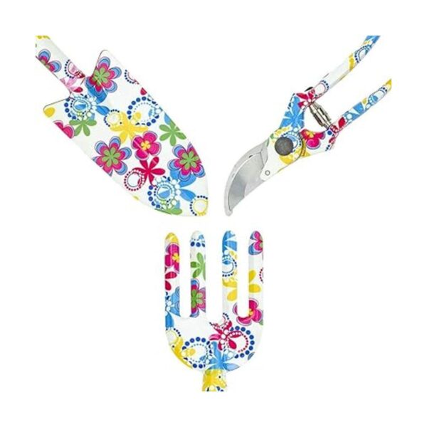 Herramientas de jardinería de diseño floral juego de 3