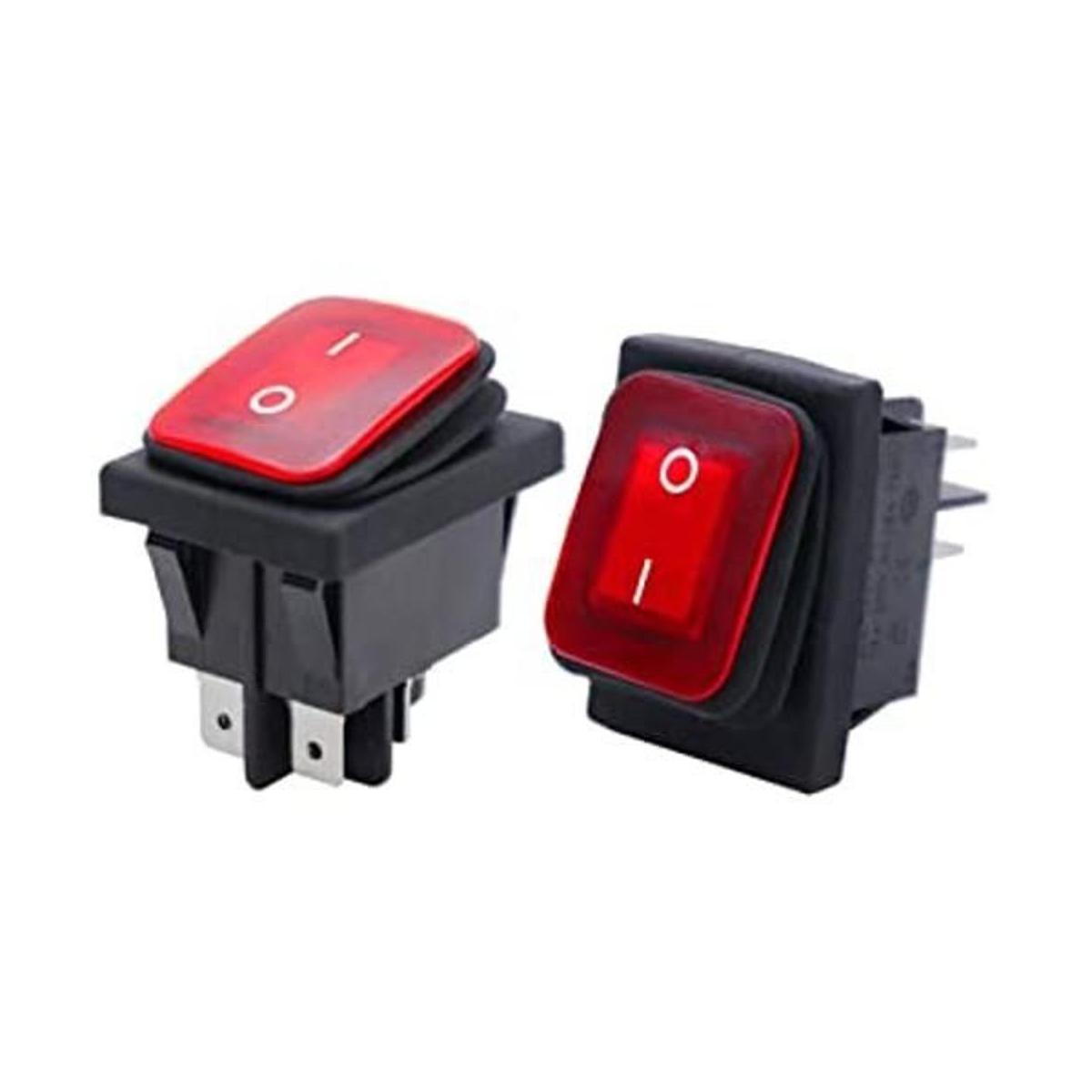 Twidec 2 interruptores de palanca basculante DC12 V luz