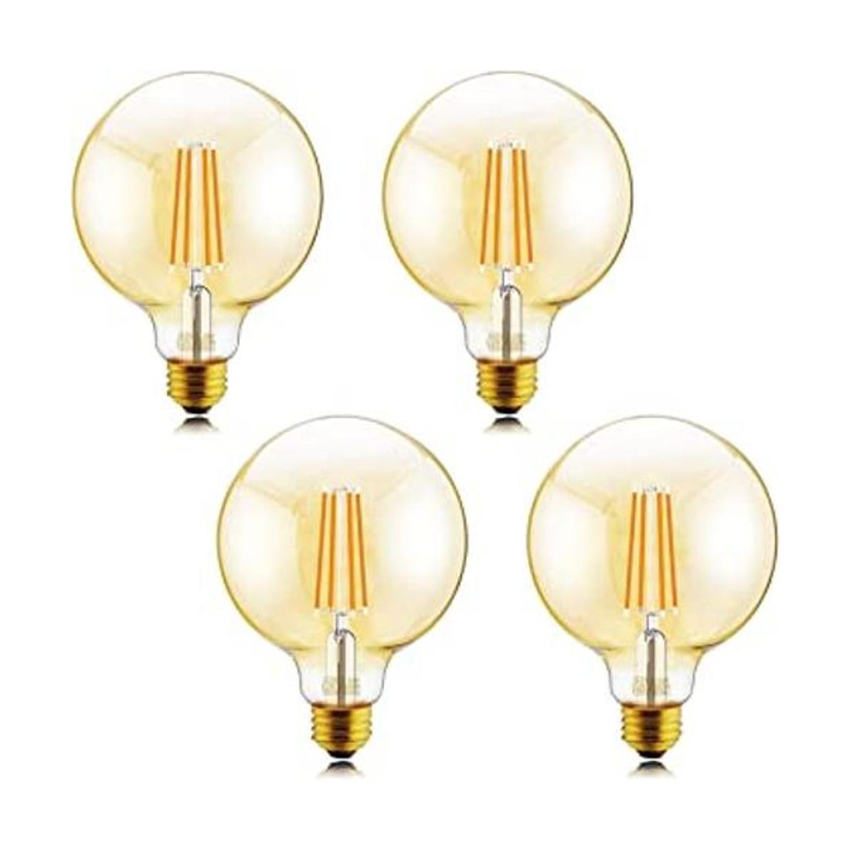Helloify G25 Bombilla LED Edison de cristal ámbar